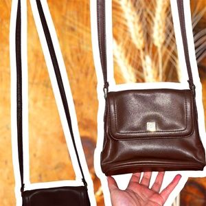 VTG Liz Claiborne Polyvinyl Brown Crossbody Bag - New Condition - Satchel Bag